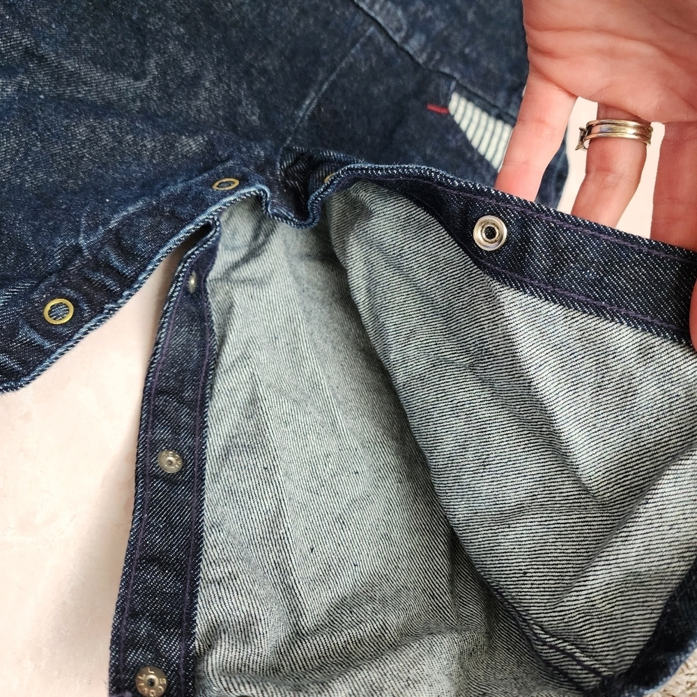OSHKOSH B'GOSH x VINTAGE Vestback made in USA denim overalls Union Made 12M - Picture 10 of 11